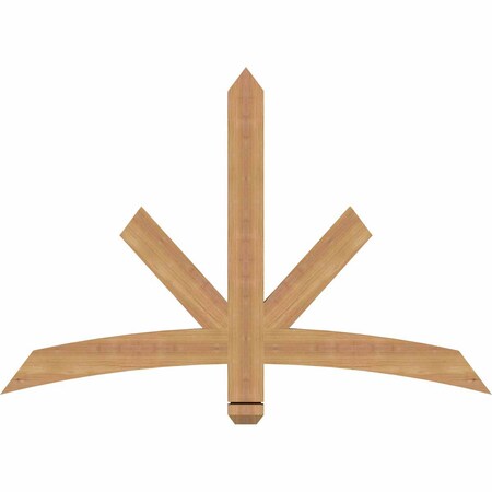 Ekena Millwork Alberta Smooth Timber Gable Bracket, Western Red Cedar, 48"W x 32"H x 1 1/2"D x 3 1/2"F, 16/12 Pitch GBW048X32X0204ALB00SWR